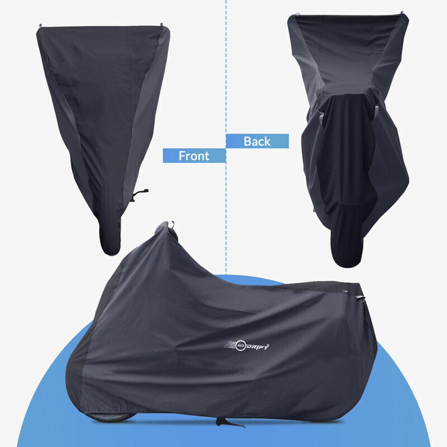Image of Neodrift Two Wheeler Cover for BMW (G 310 R, Black, Grey)