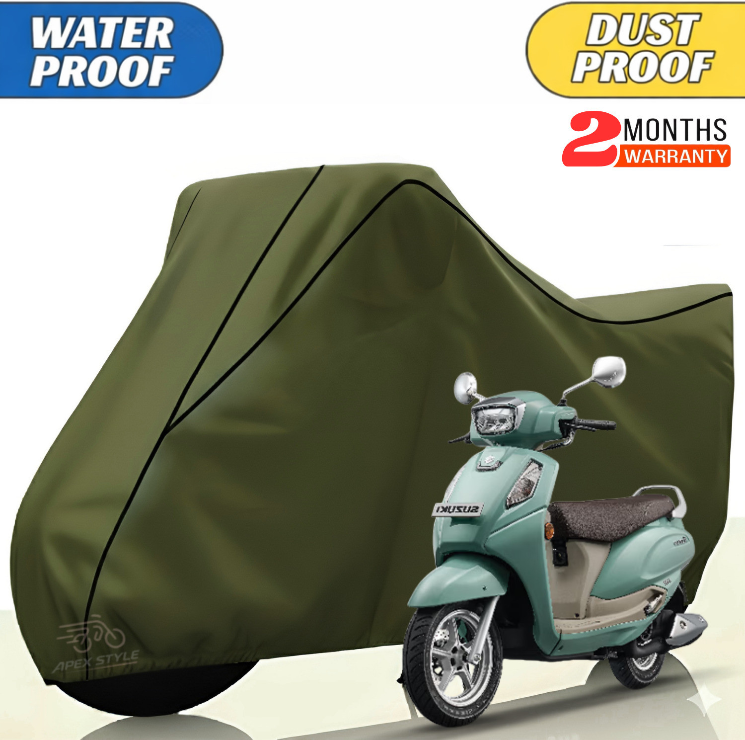 Image of Apex style Waterproof Two Wheeler Cover for Suzuki
