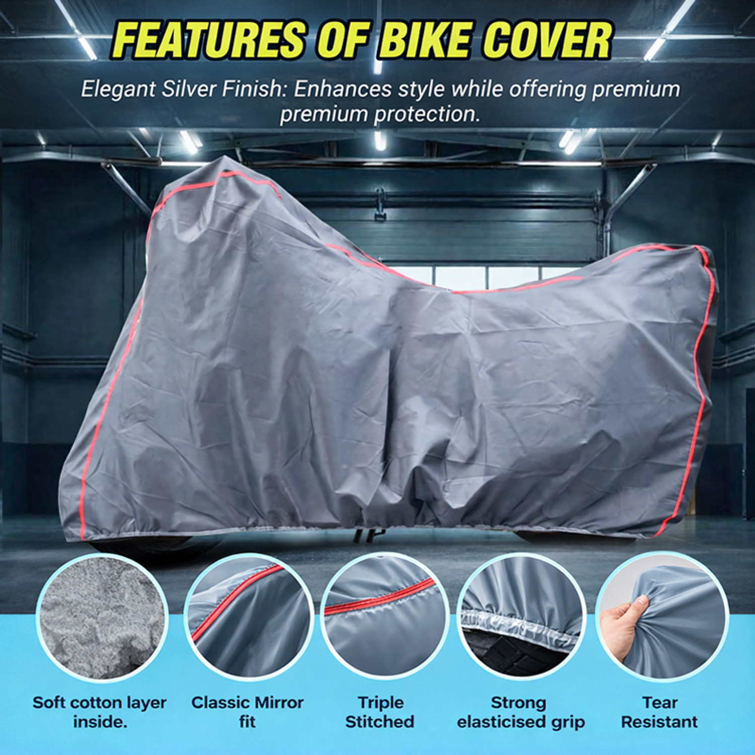 Image of Oto2eye Waterproof Two Wheeler Cover for Royal Enfield