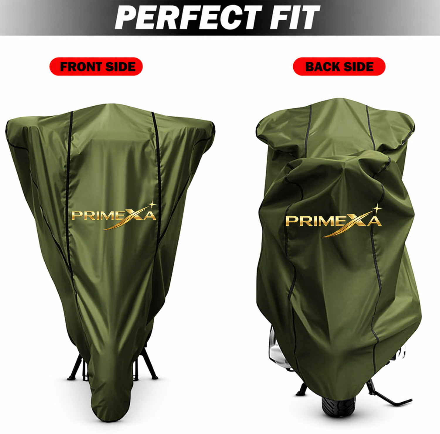 Image of Primexa Waterproof Two Wheeler Cover for Bajaj (Pulsar 150, Green)