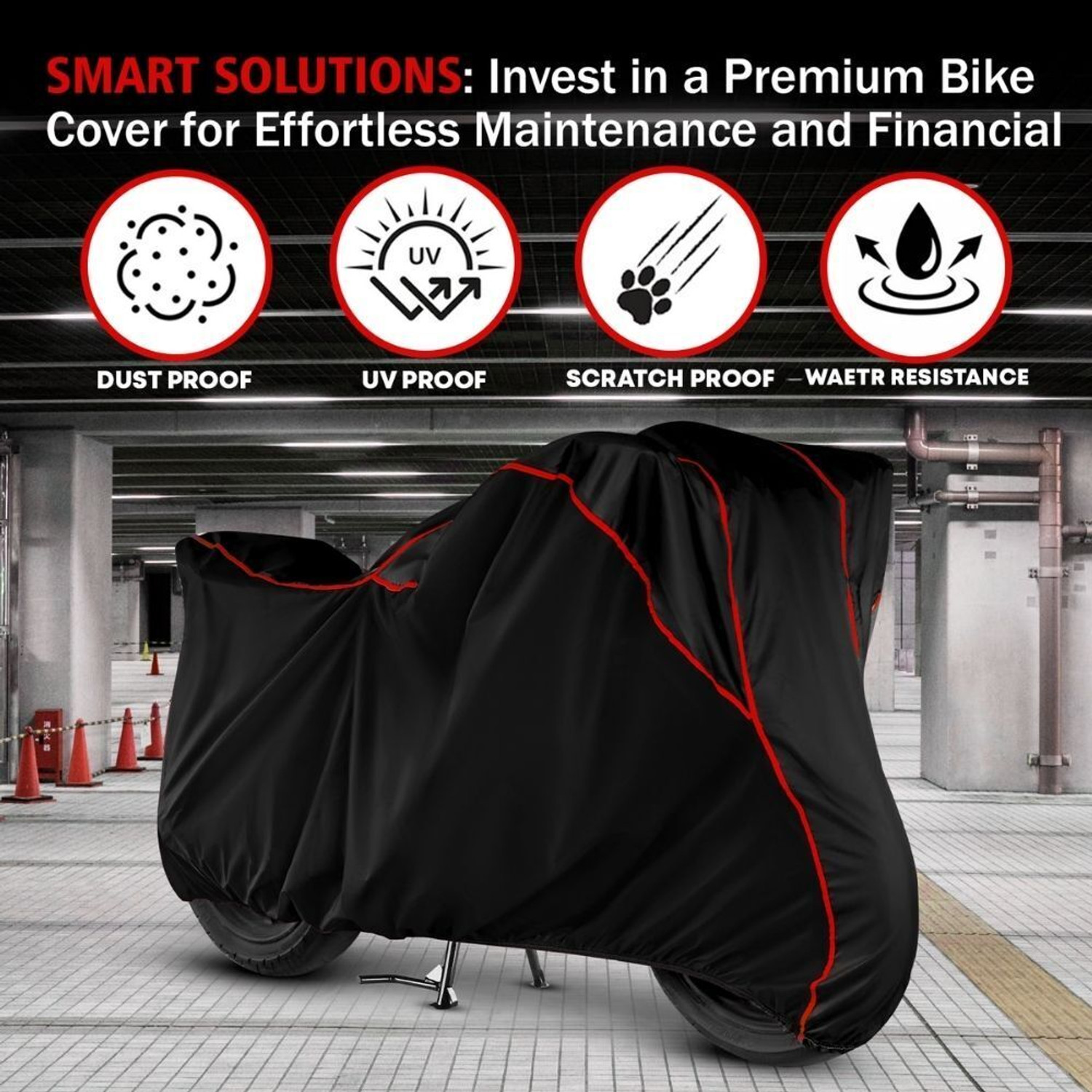 Image of SRP PRODUCT Waterproof Two Wheeler Cover for TVS