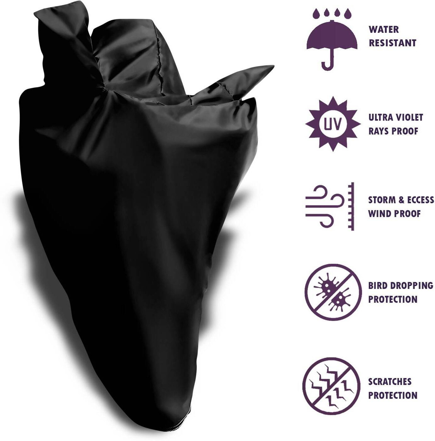 Image of DeepShakshi AUTOMOTIVE Waterproof Two Wheeler Cover for Hero