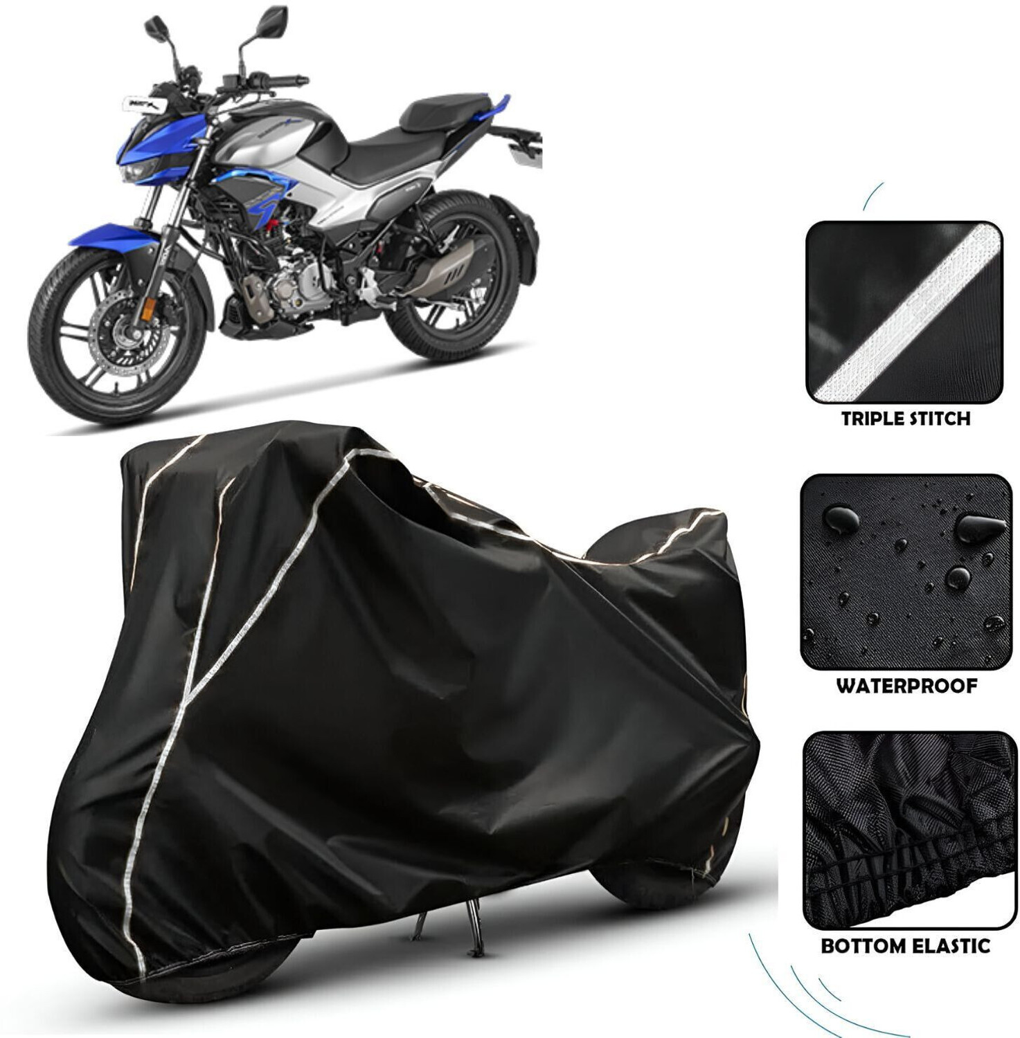 Image of Starvin Waterproof Two Wheeler Cover for Hero