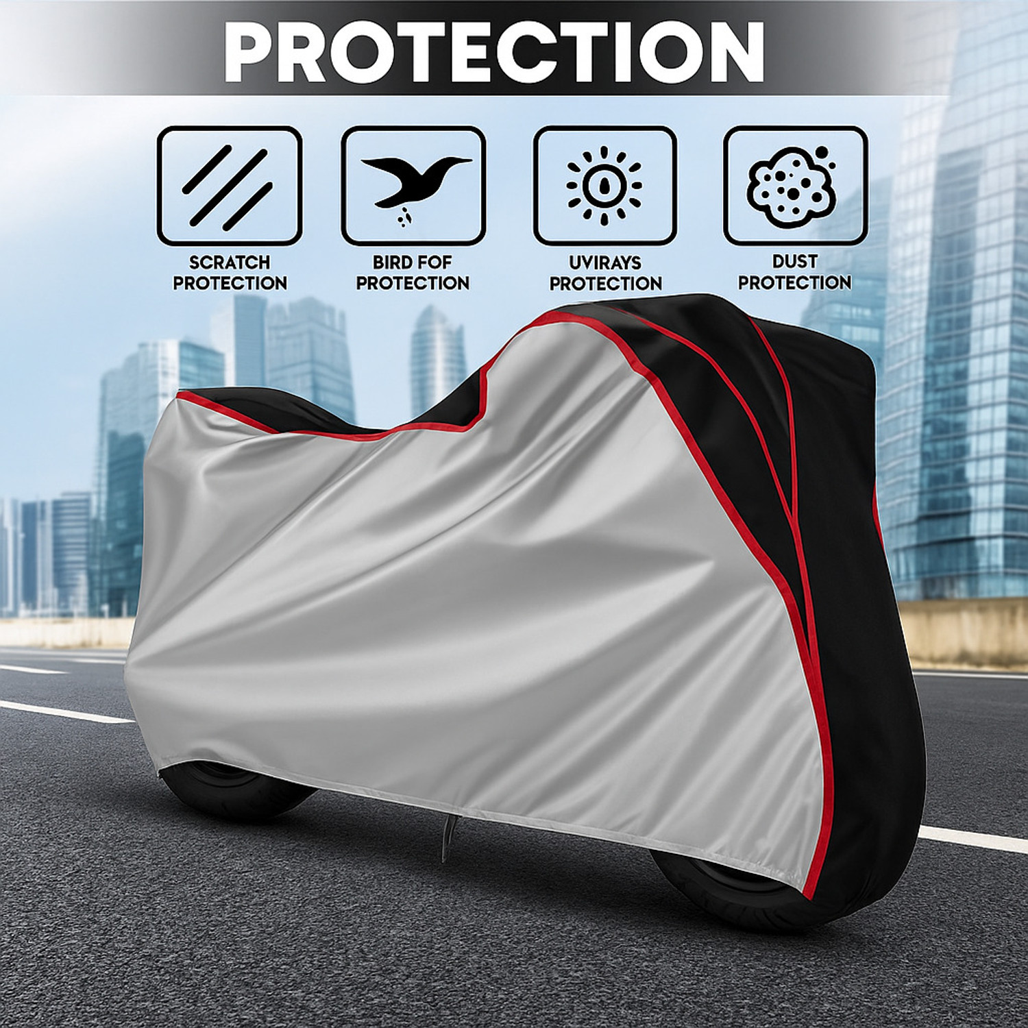 Image of pocket bazar Waterproof Two Wheeler Cover for Bajaj
