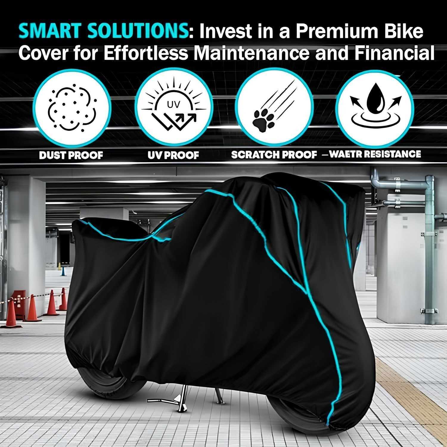 Image of AutoGalaxy Waterproof Two Wheeler Cover for Honda
