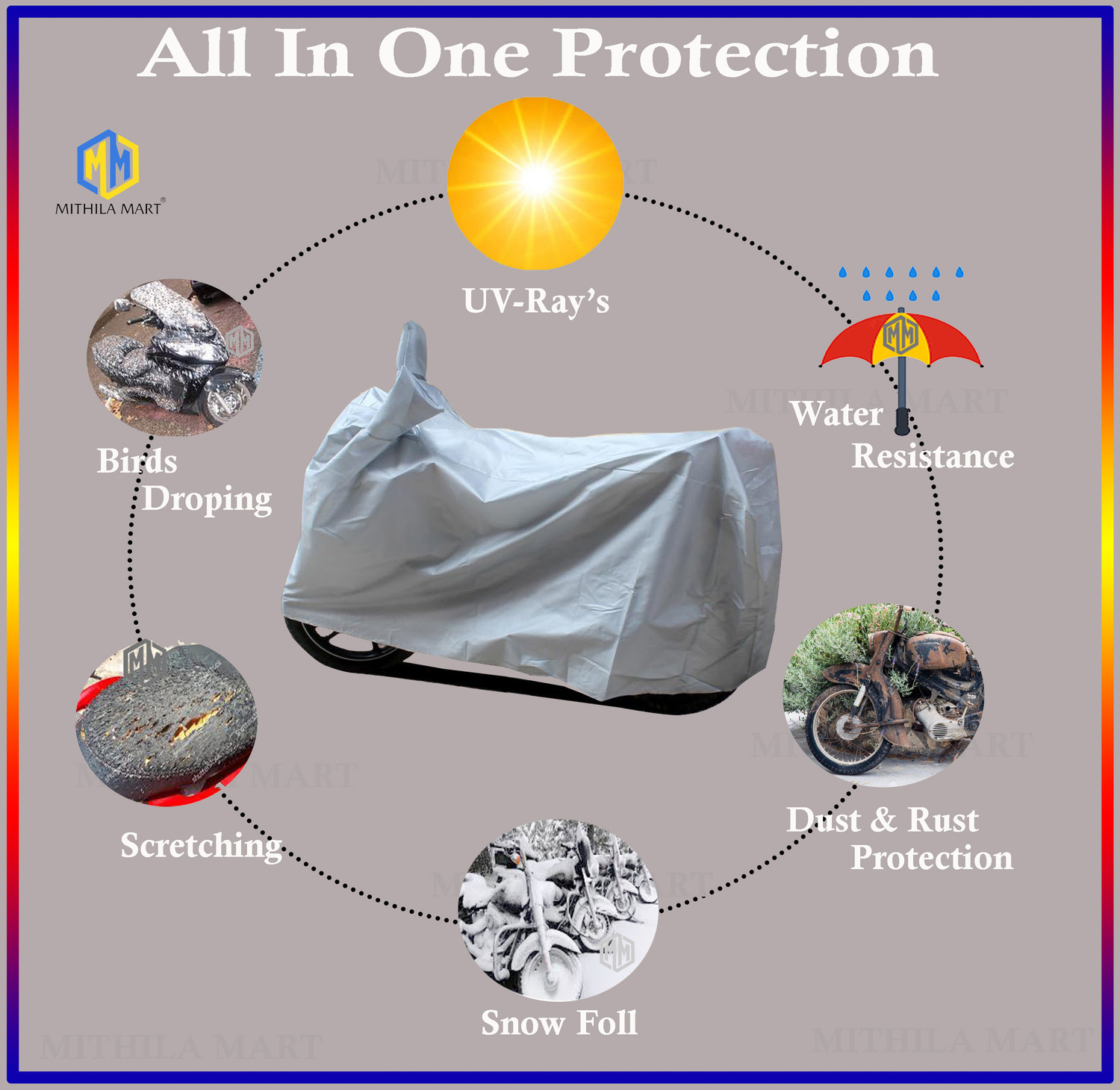 Image of MITHILA MART Waterproof Two Wheeler Cover for Honda