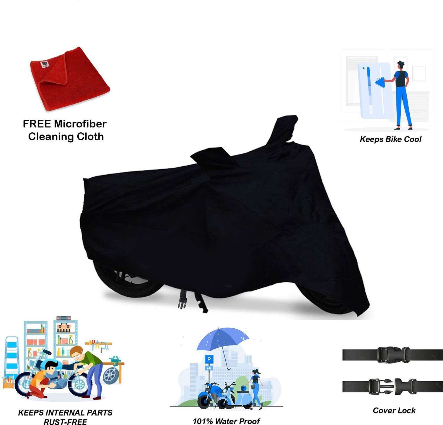 Image of SnehaSales Waterproof Two Wheeler Cover for Royal Enfield