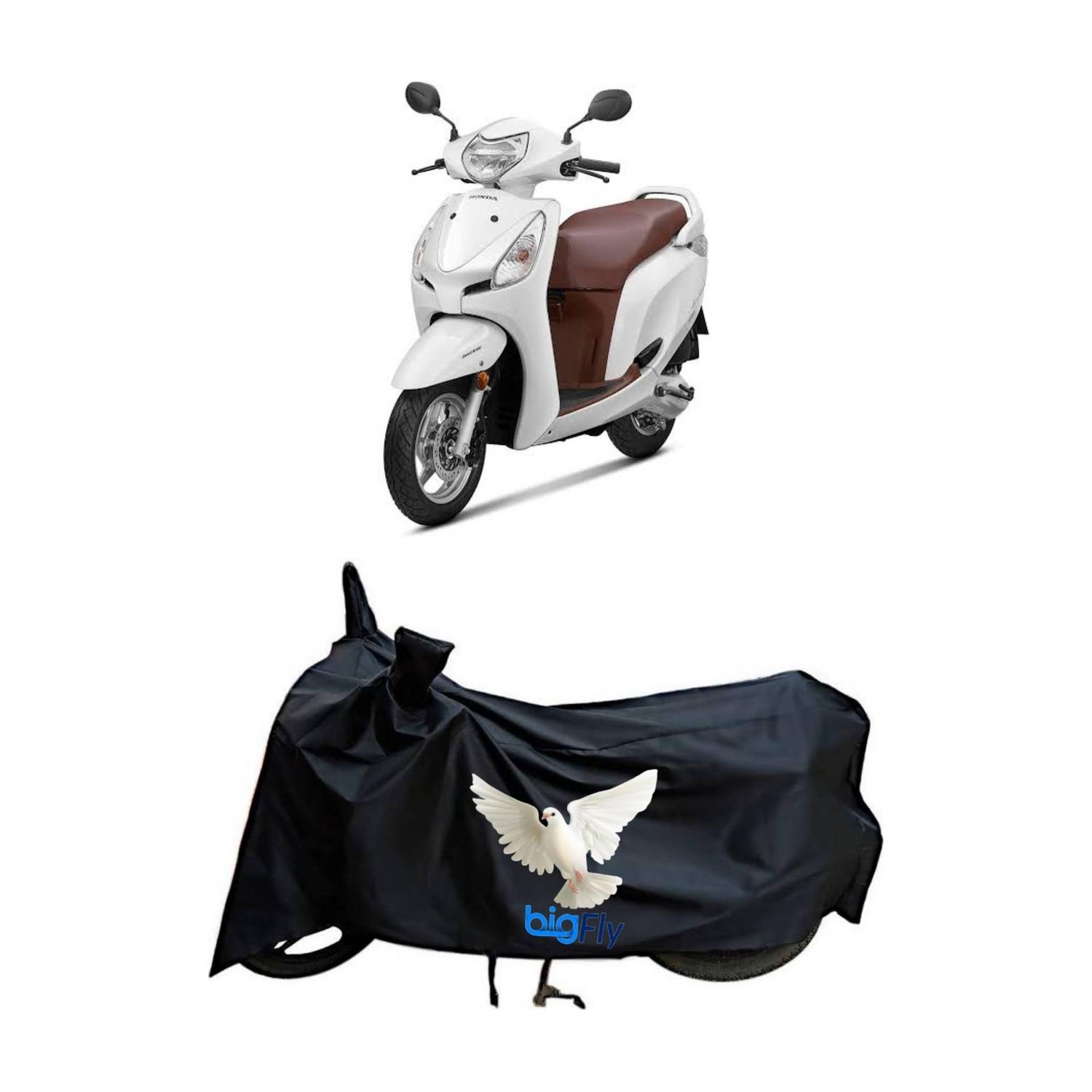 BigFly Waterproof Two Wheeler Cover for Honda
