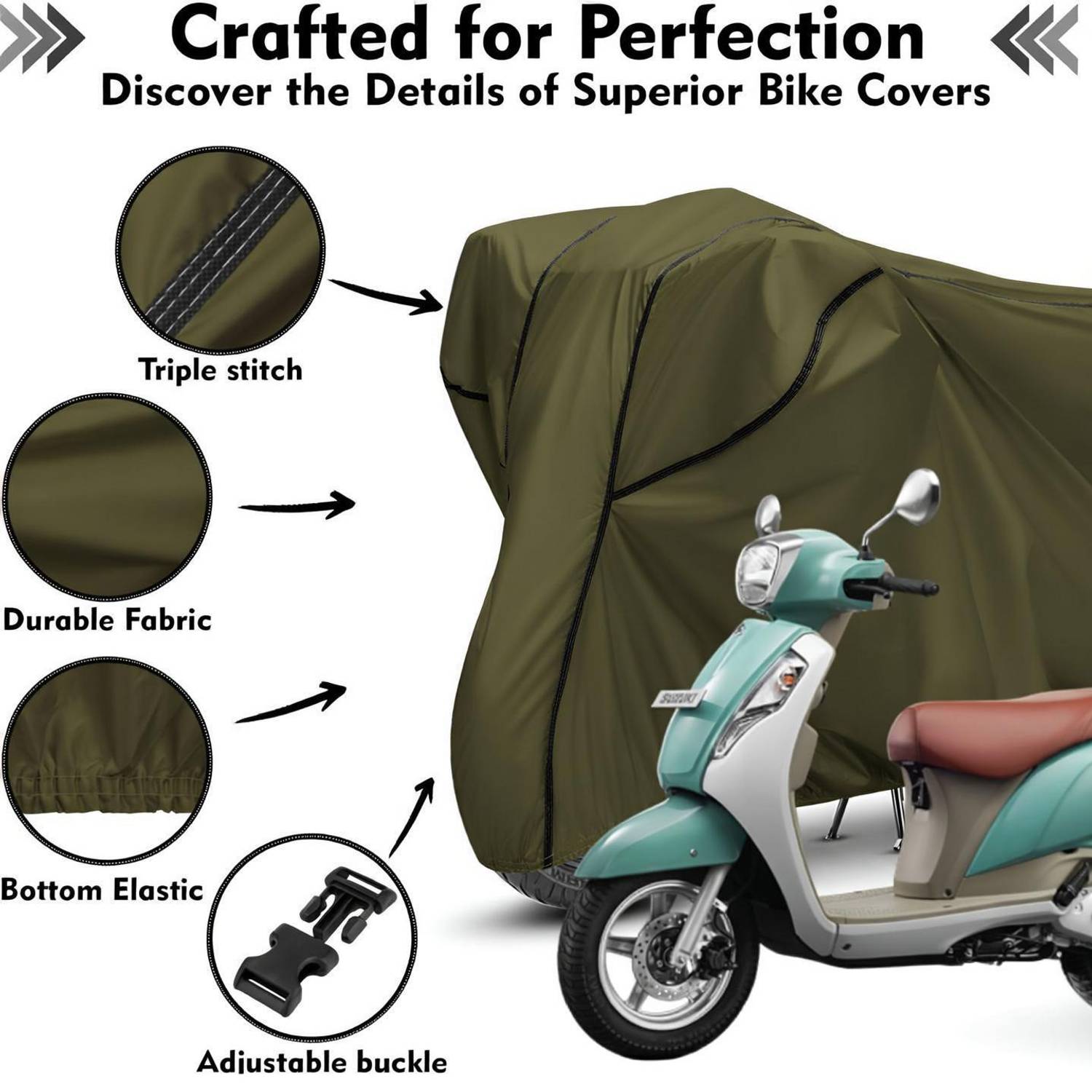AutoGalaxy Waterproof Two Wheeler Cover for Suzuki