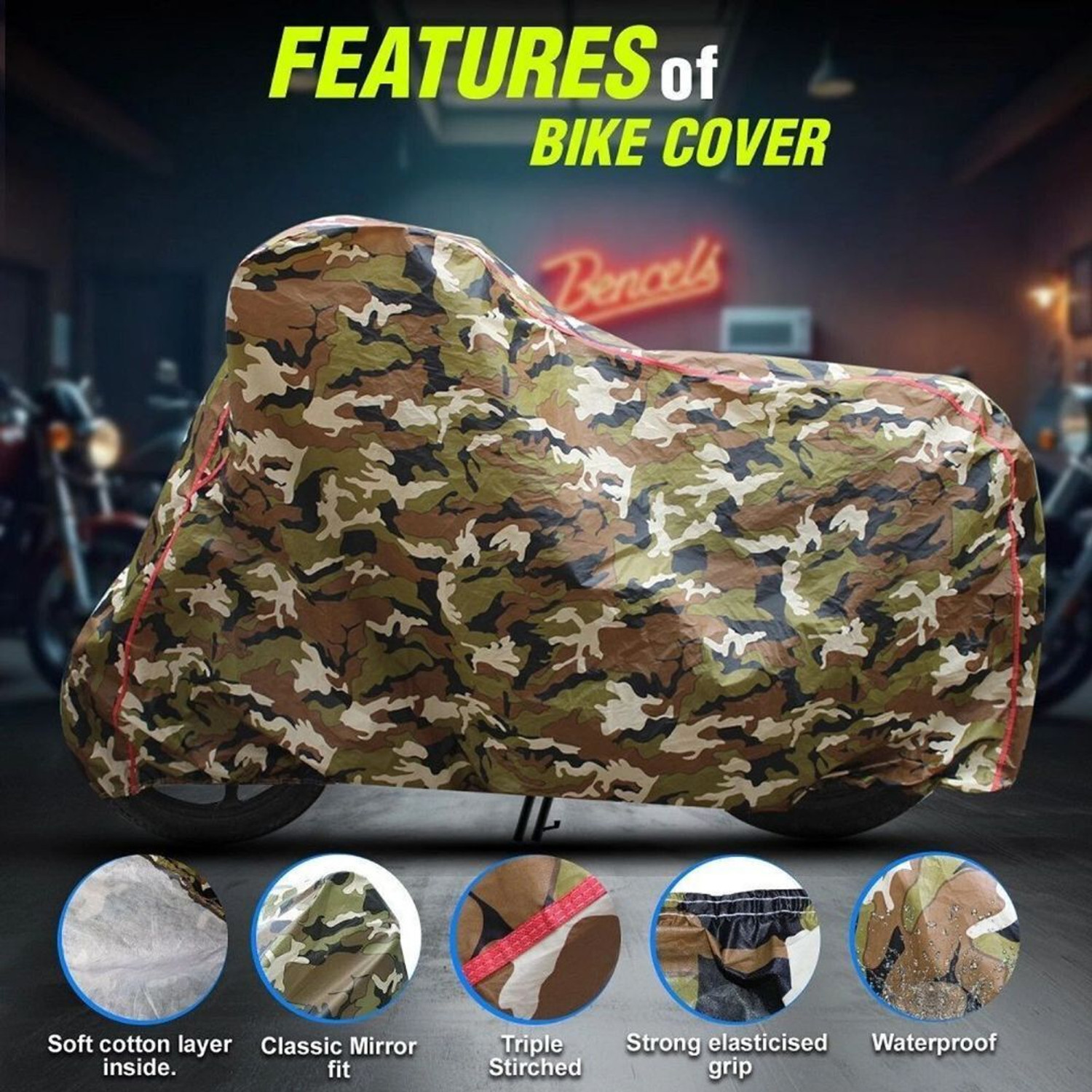 Image of Oto2eye Waterproof Two Wheeler Cover for Bajaj