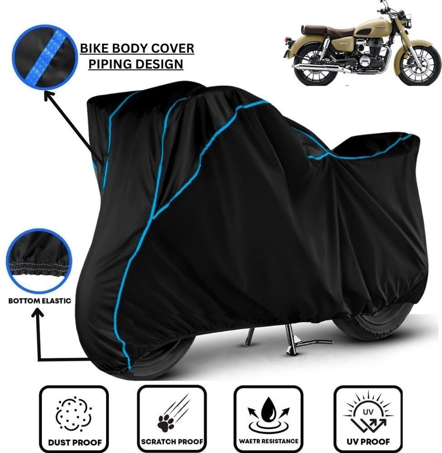 Image of LE PRA Waterproof Two Wheeler Cover for Honda