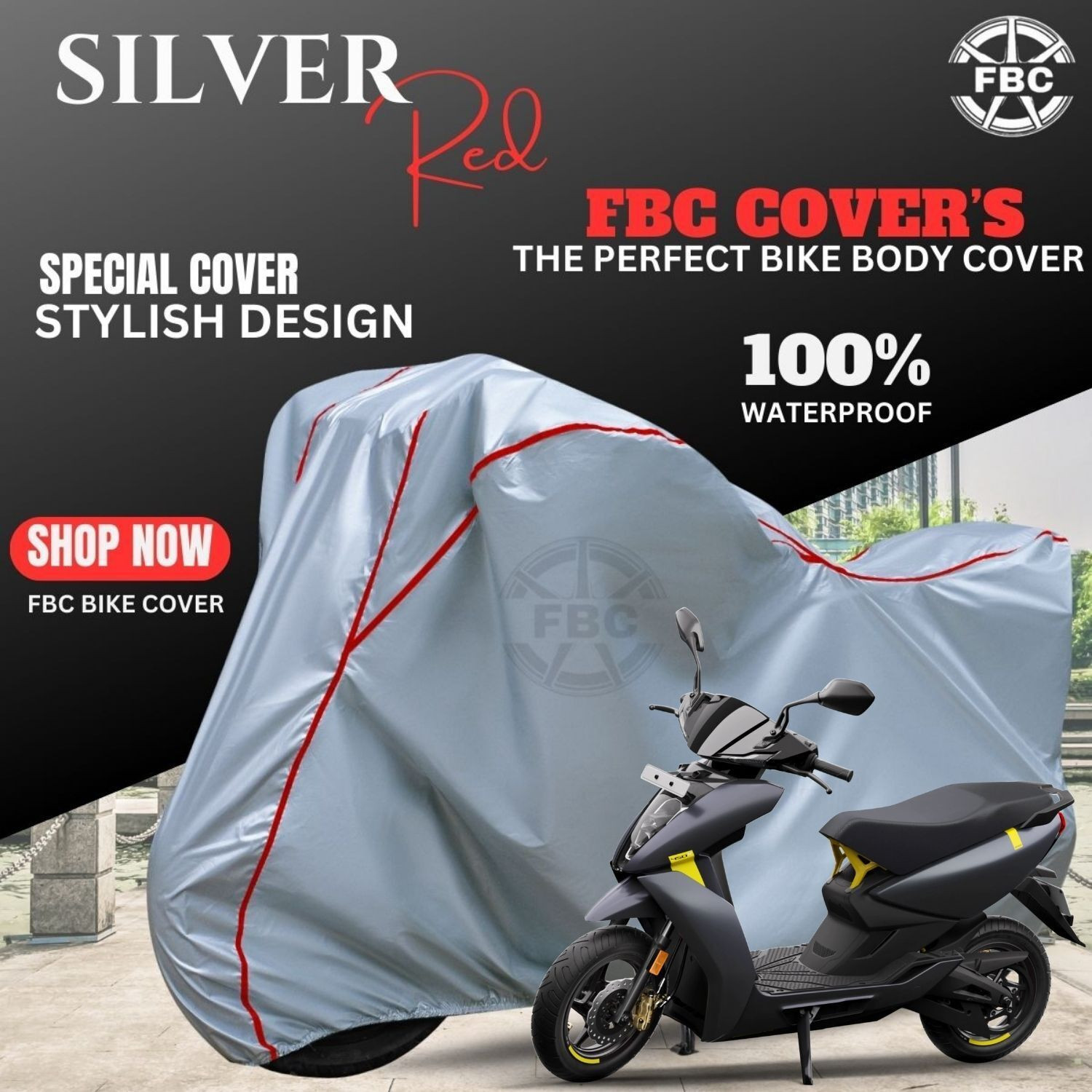 Image of AutoGalaxy Waterproof Two Wheeler Cover for Ather