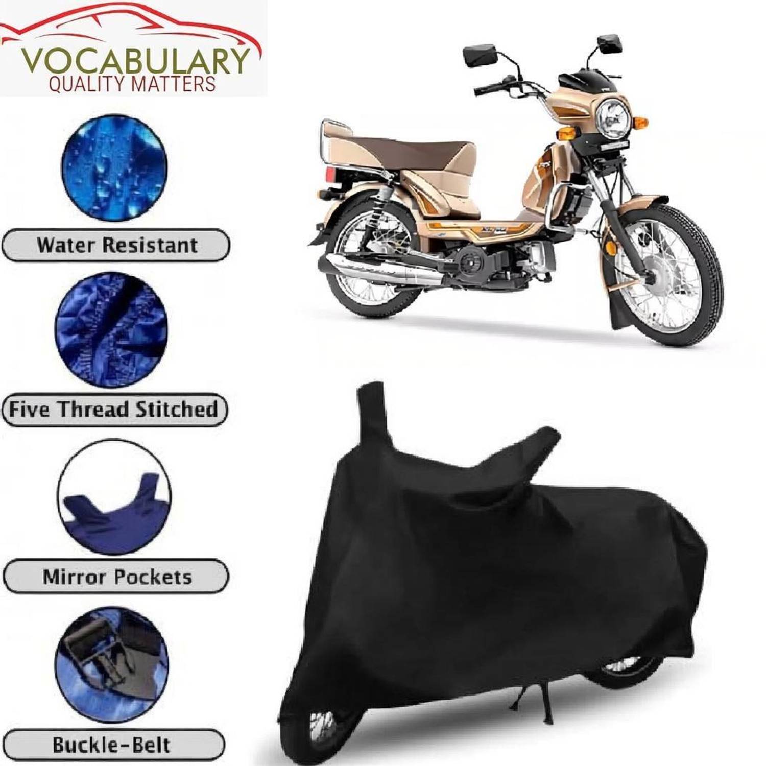 Astips Waterproof Two Wheeler Cover for TVS