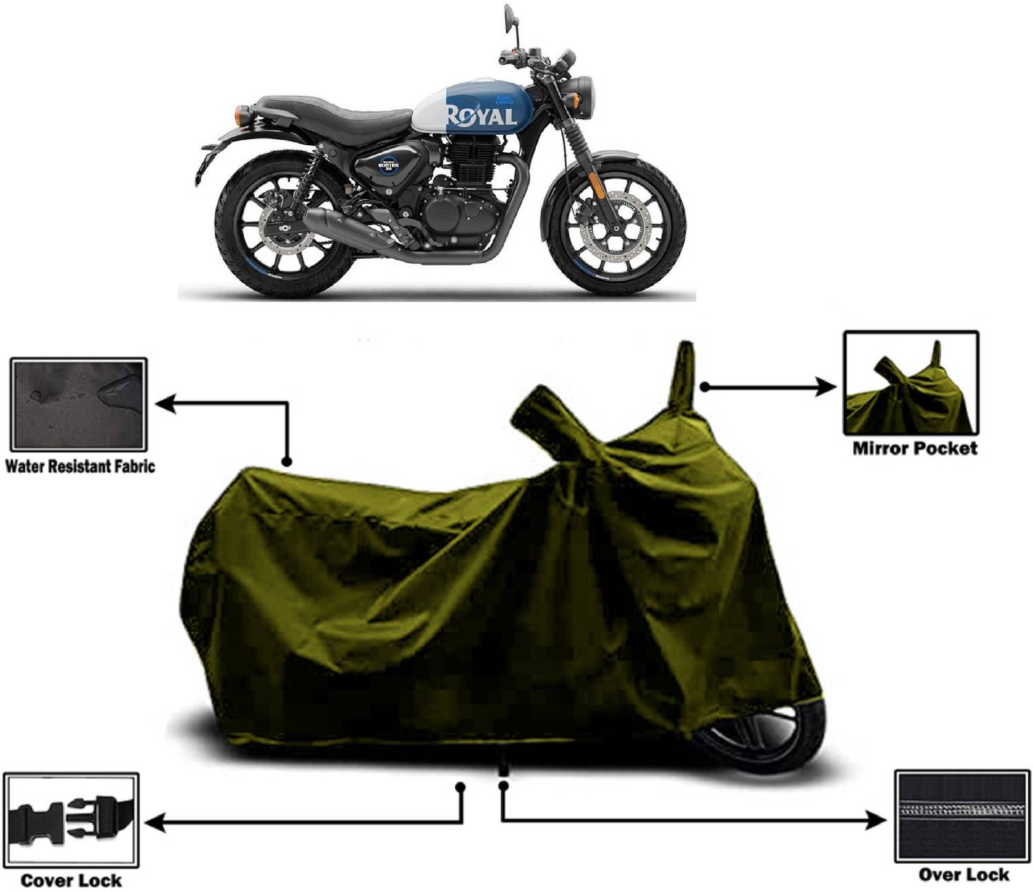 Amexride Two Wheeler Cover for Royal Enfield