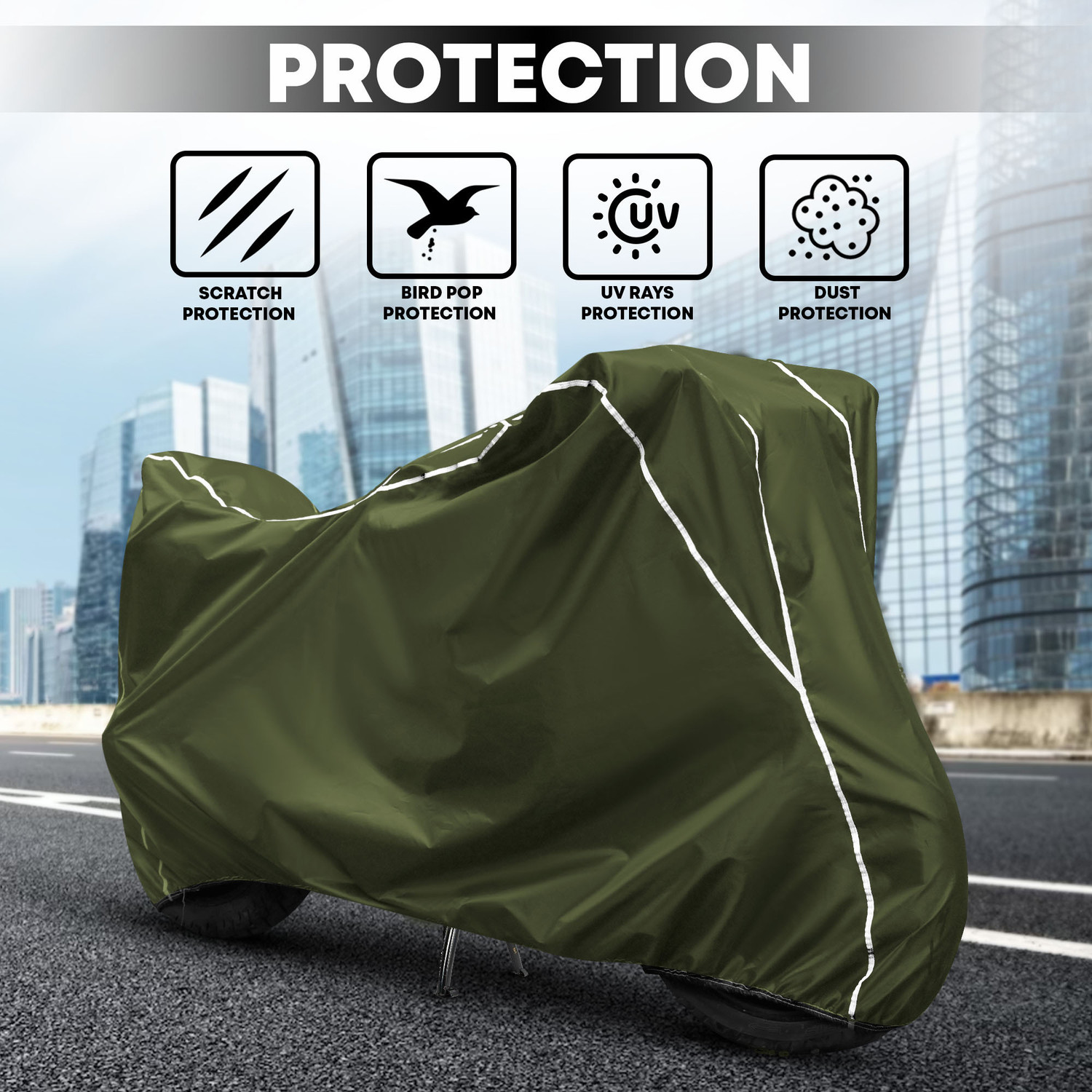 Image of AUTOCAD Waterproof Two Wheeler Cover for Bajaj