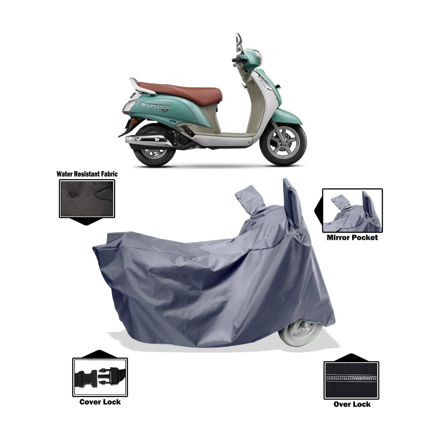 Amexride Two Wheeler Cover for Suzuki