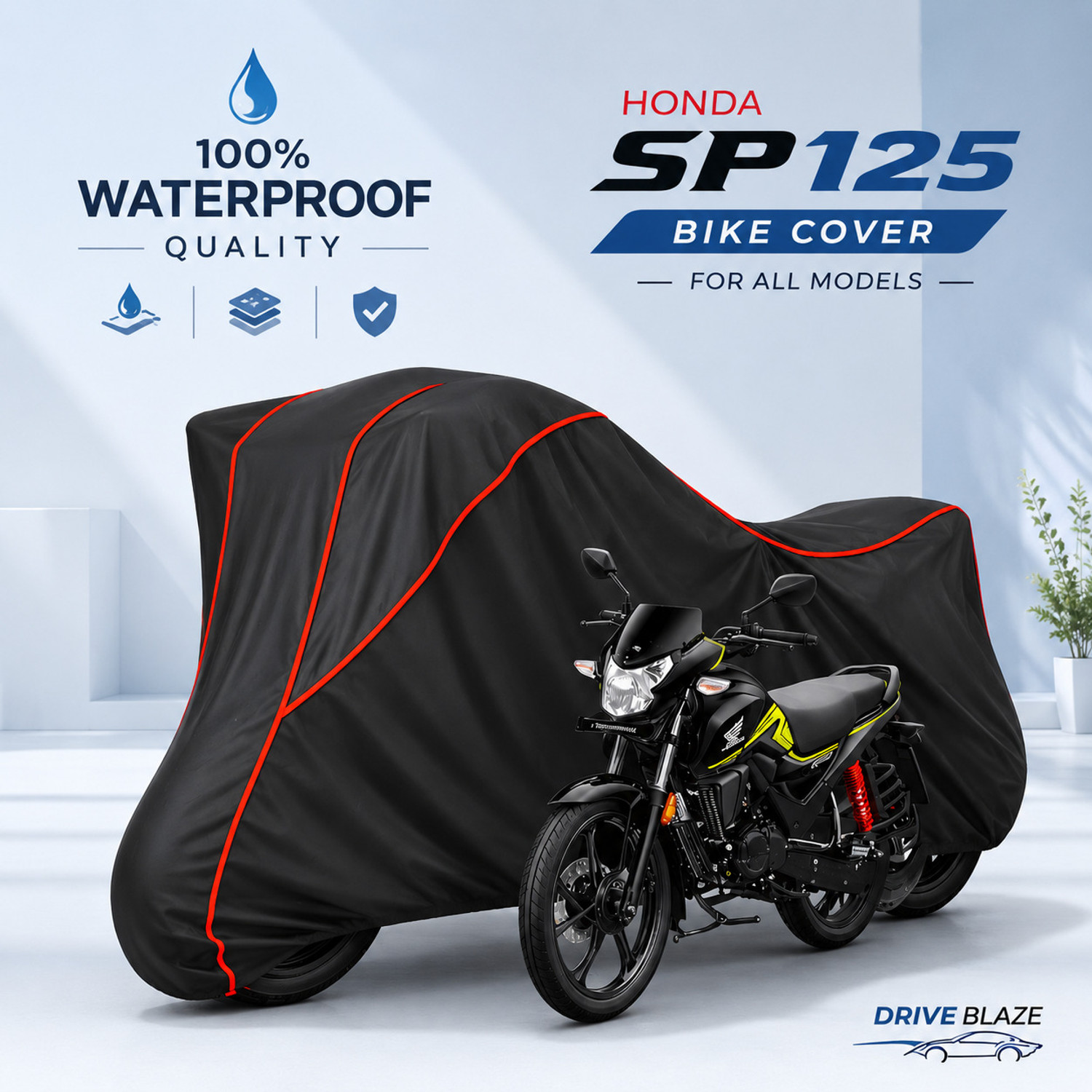 Image of DRIVE BLAZE Waterproof Two Wheeler Cover for Honda