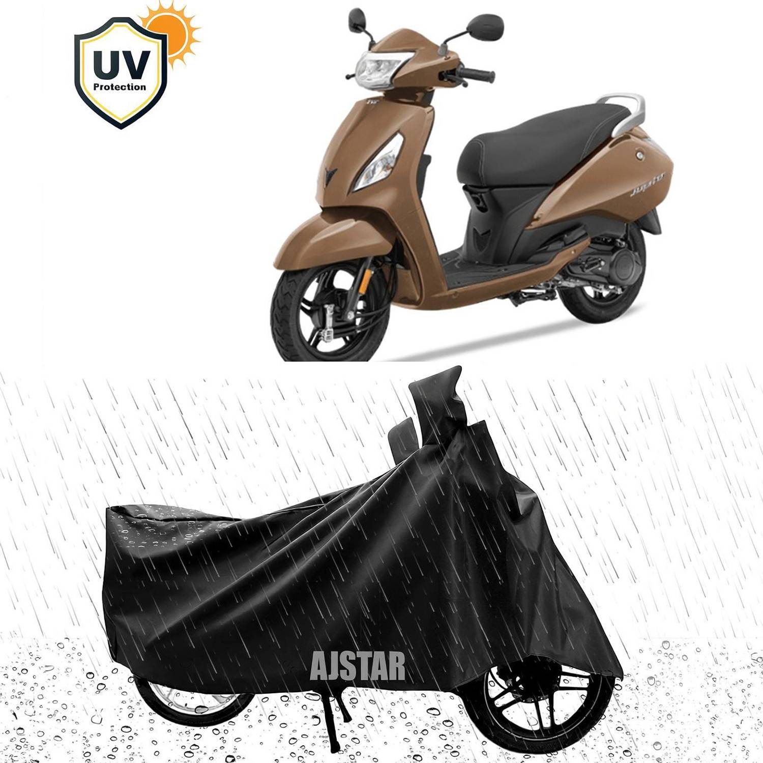 AJSTAR Waterproof Two Wheeler Cover for TVS