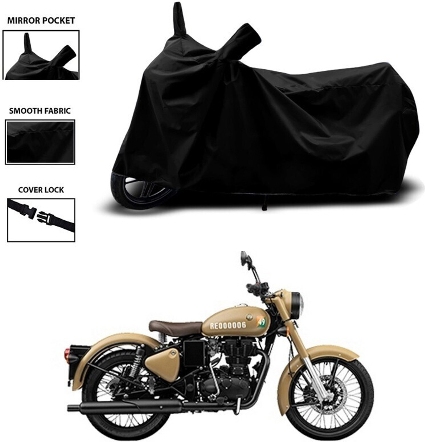 Image of DeepShakshi AUTOMOTIVE Waterproof Two Wheeler Cover for Royal Enfield