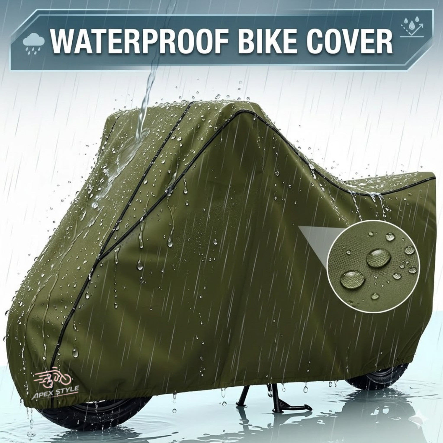 Image of Apex style Waterproof Two Wheeler Cover for Suzuki