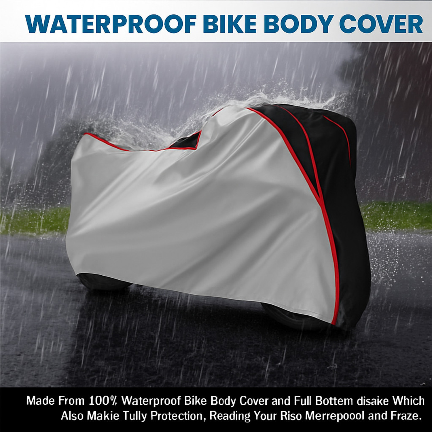 Image of pocket bazar Waterproof Two Wheeler Cover for Bajaj