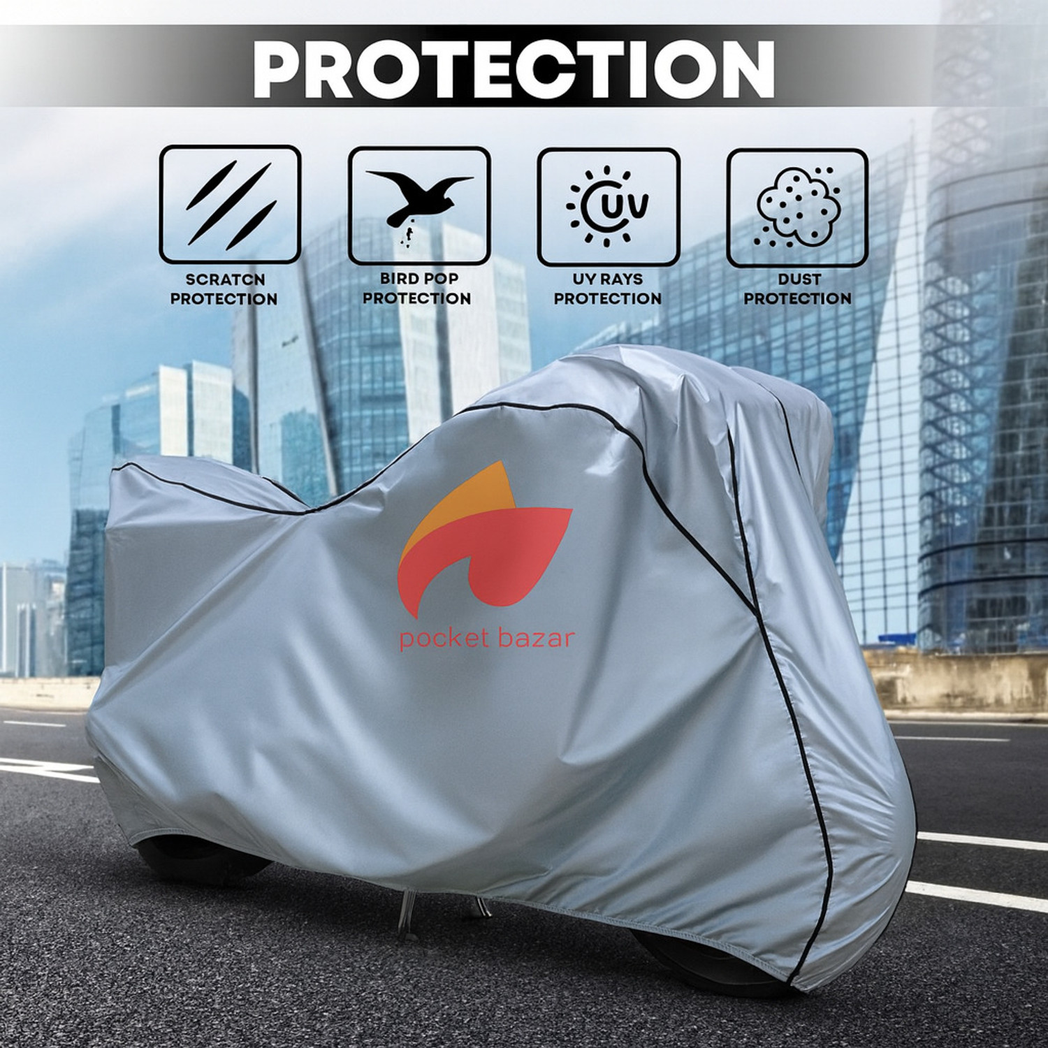 Image of pocket bazar Waterproof Two Wheeler Cover for Royal Enfield