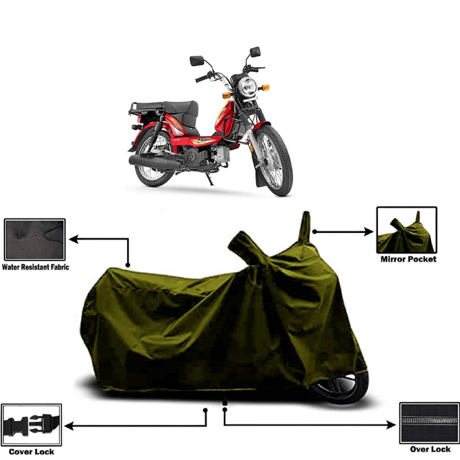Amexride Two Wheeler Cover for TVS