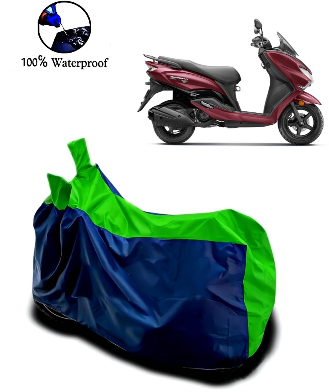 Autofly Waterproof Two Wheeler Cover for Suzuki