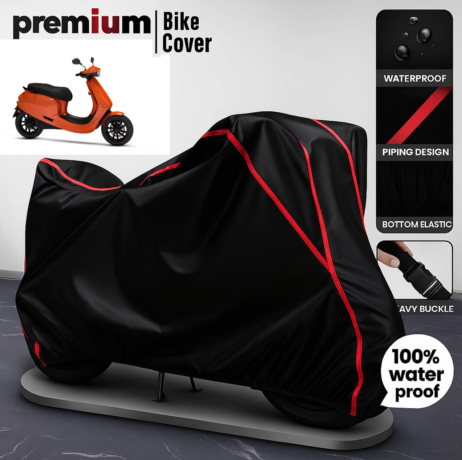 cappy Waterproof Two Wheeler Cover for Ola