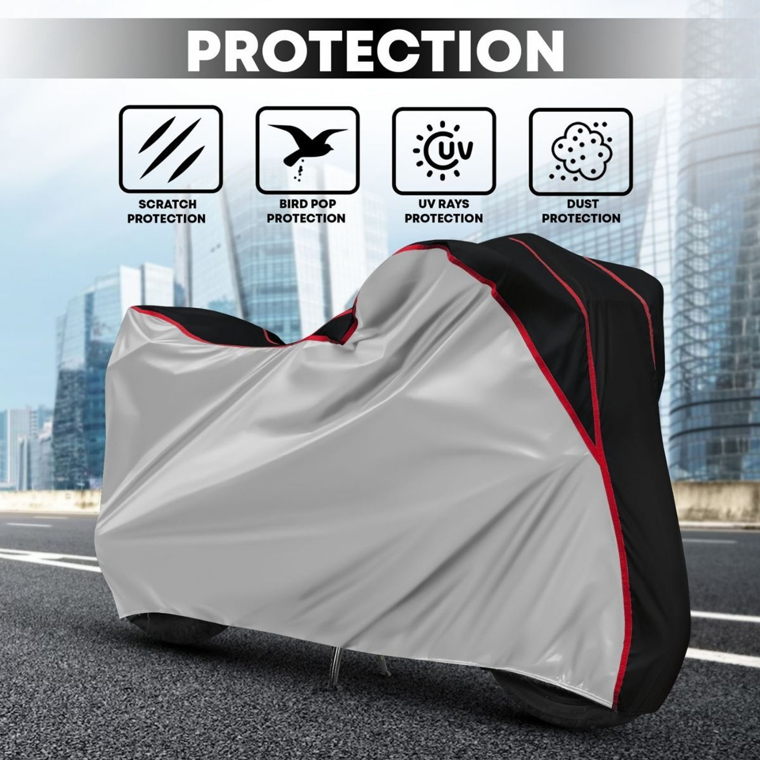 Image of Starvin Waterproof Two Wheeler Cover for Yamaha