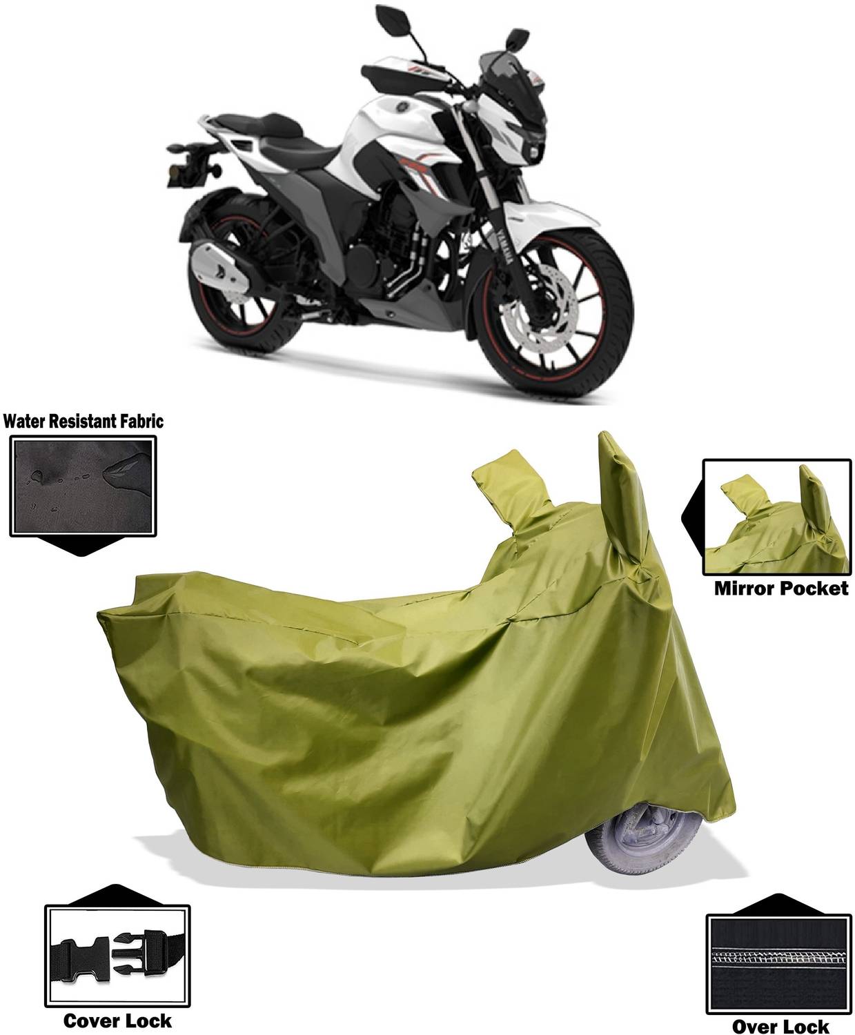 Amexride Two Wheeler Cover for Yamaha