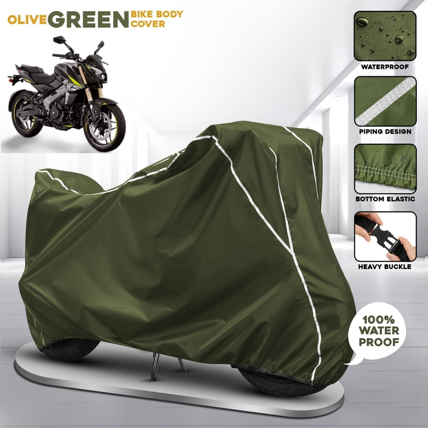 Image of AUTOCAD Waterproof Two Wheeler Cover for Bajaj