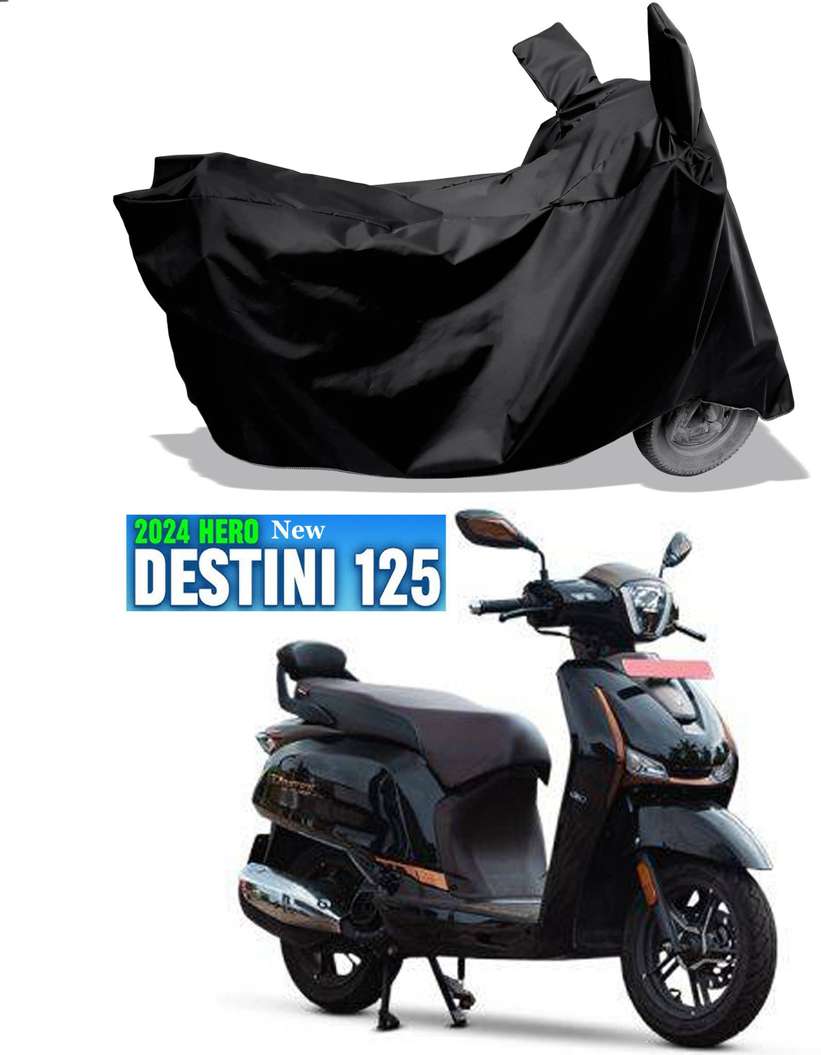 Image of DeepShakshi AUTOMOTIVE Waterproof Two Wheeler Cover for Hero