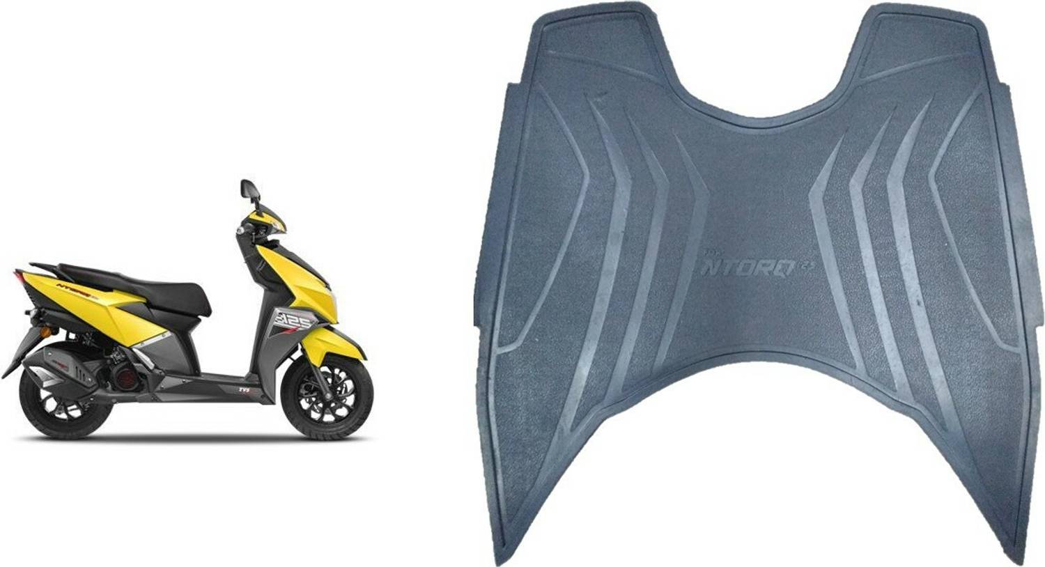 Autoxygen Scooter Foot Mat Black Floor Mat for torq 125 TVS Two Wheeler Mat
