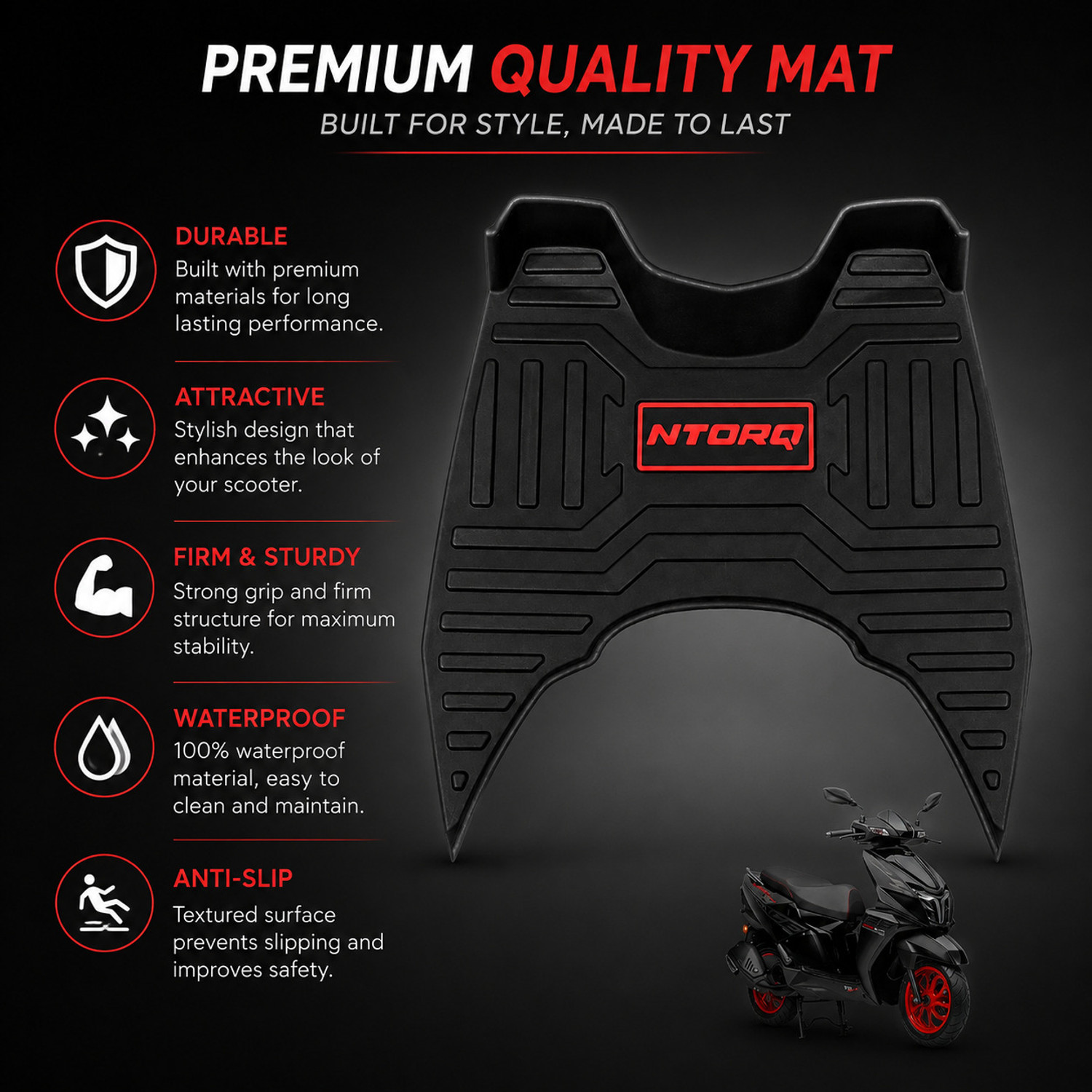 Image of Metro Industries METRO Ntorq-125 LLM TVS Ntorq 125 Two Wheeler Mat