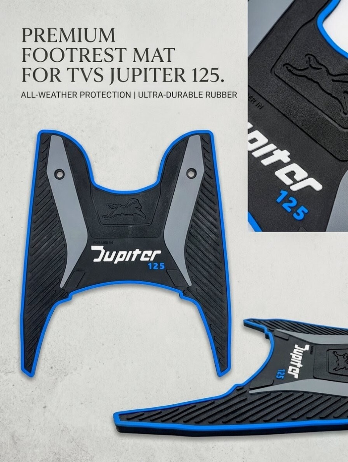 Image of TA Washable Floor Mat /Foot Mat for TVS JUPITER 125 PQ TVS Jupiter Two Wheeler Mat