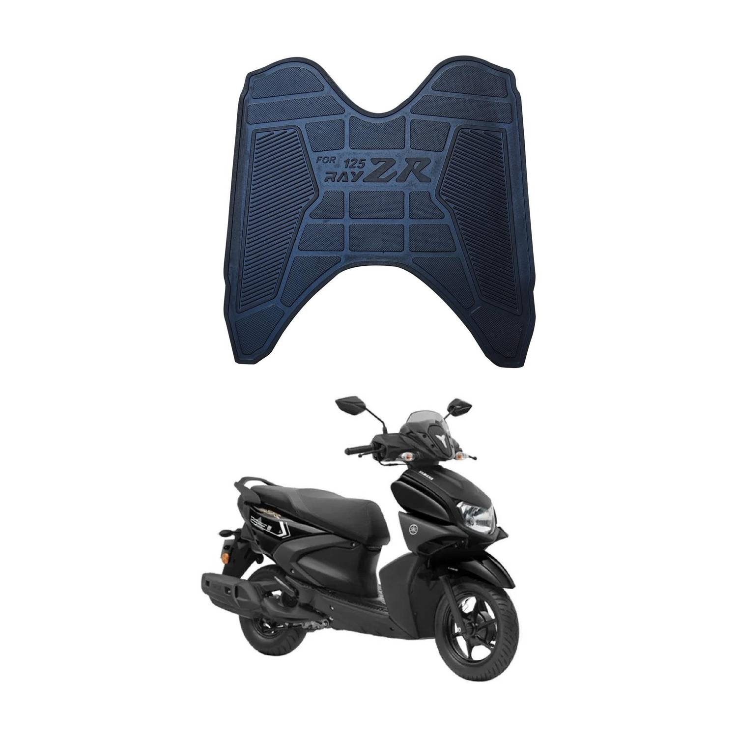 ARNLC RAY ZR BS-6 Black Scooter Foot Mat For Yamaha Ray-ZR Two Wheeler Mat
