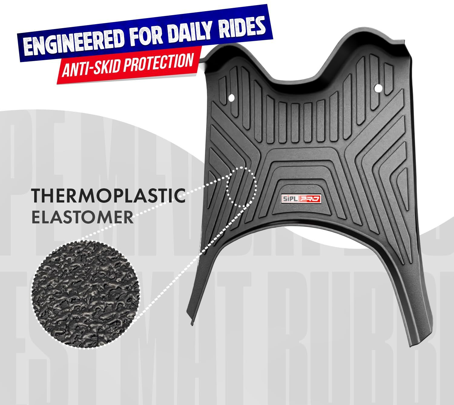 Image of SIPL Premium Quality Anti-Slip Scooty Mat - Two wheeler Washable Foot Mat For TVS Ntorq 125 Two Wheeler Mat