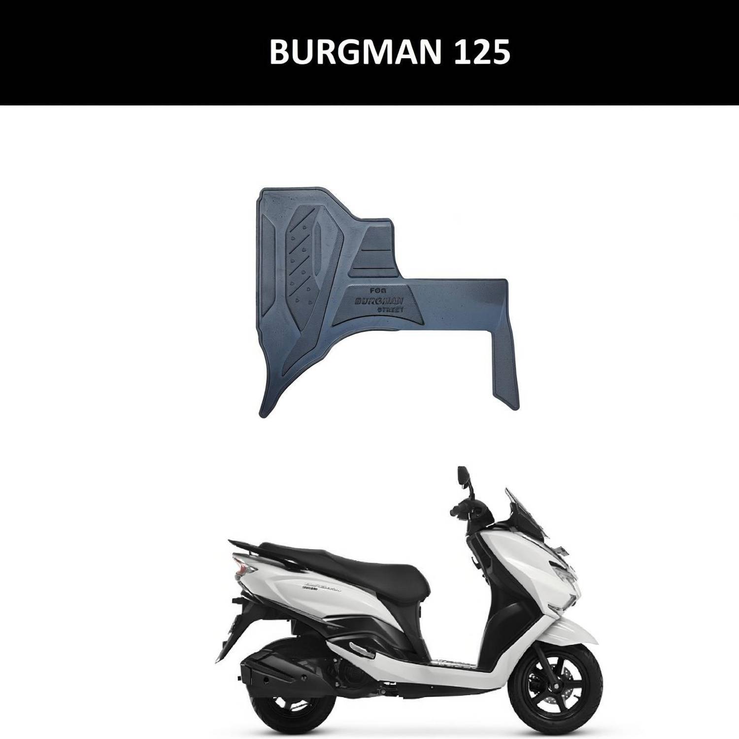 Autoxygen Burgman Street 125 Scooter Floor Mat Black Suzuki Burgman Street Two Wheeler Mat