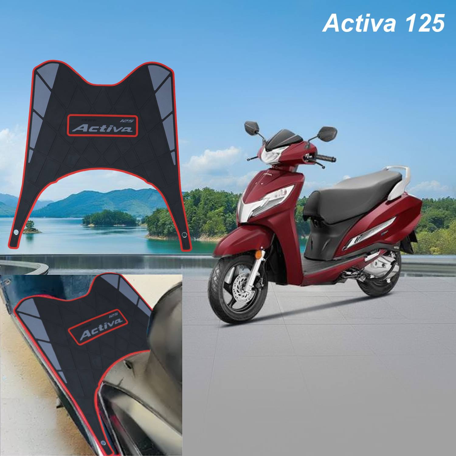 AMBASTORE ACTIVA 125 FOOT MAT Honda Activa 125 Two Wheeler Mat