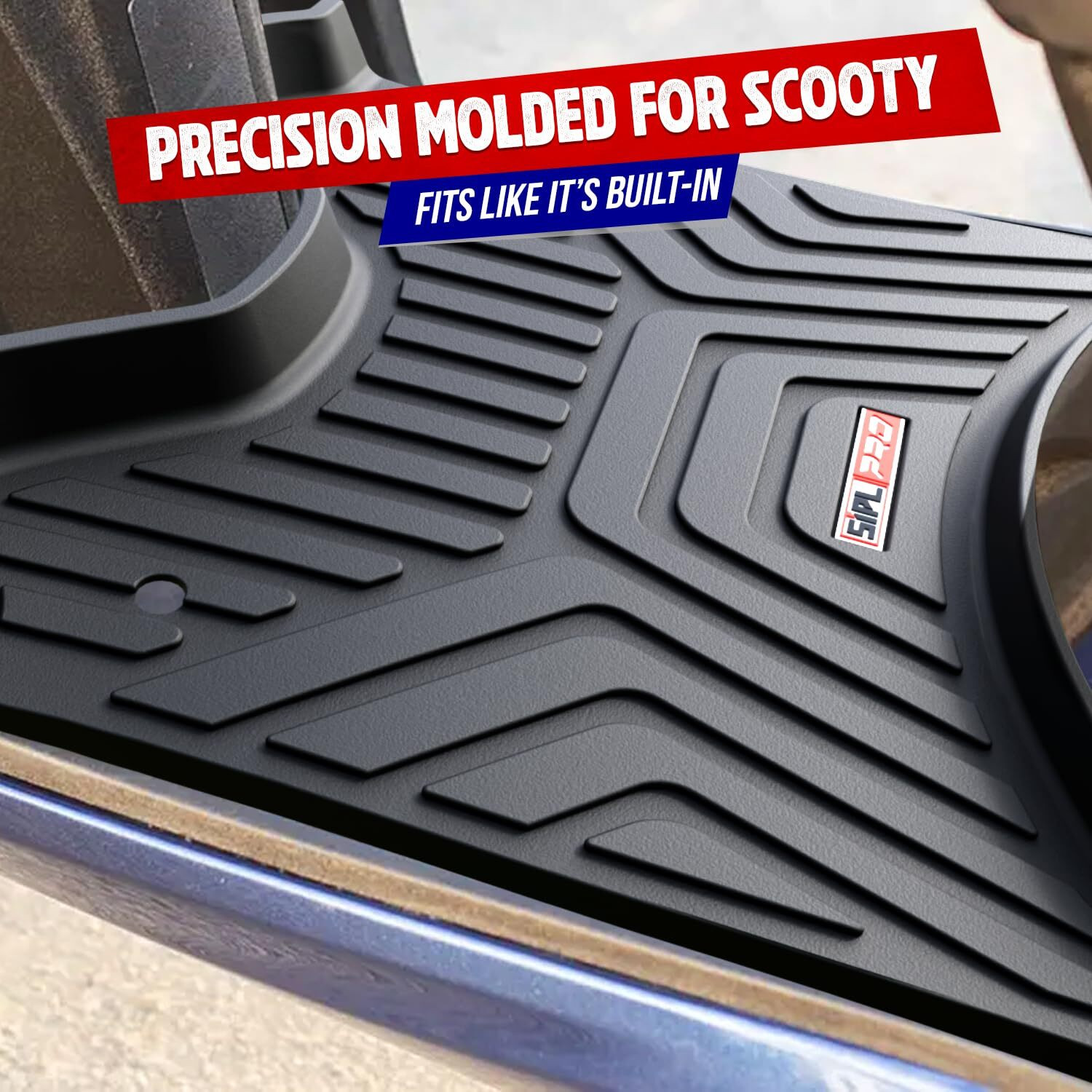 Image of SIPL Premium Quality Anti-Slip Scooty Mat - Two wheeler Washable Foot Mat For TVS Ntorq 125 Two Wheeler Mat