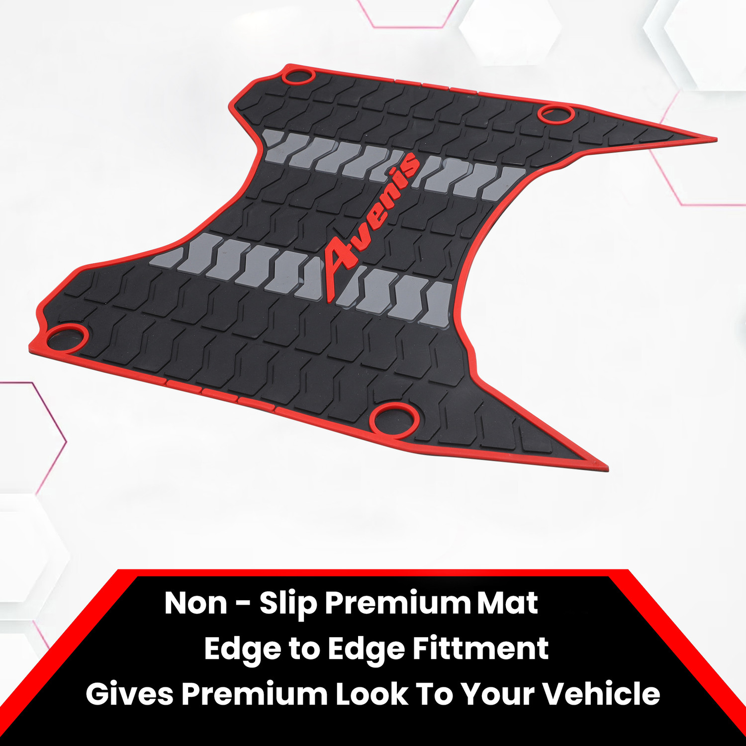 Image of Grandbiker Rubber Foot Mat Compatible with avenis 125 Suzuki Universal For Bike Two Wheeler Mat