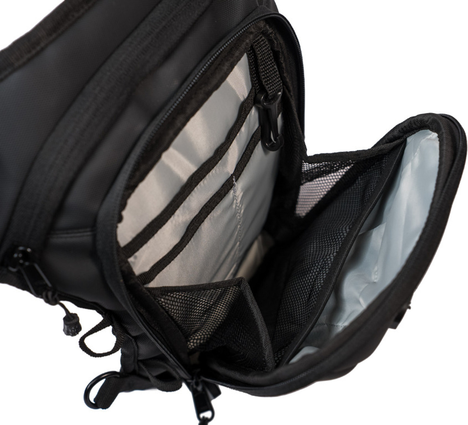 Image of Raida Raida Compass Thigh Bag 5L | EVA Shell | Thigh Bag to Tank Bag| YKK Zippers Luggage Box Black Polyester Motorbike Saddlebag