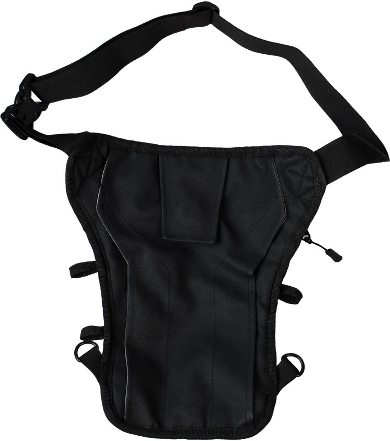 Image of Raida Raida Compass Thigh Bag 5L | EVA Shell | Thigh Bag to Tank Bag| YKK Zippers Luggage Box Black Polyester Motorbike Saddlebag