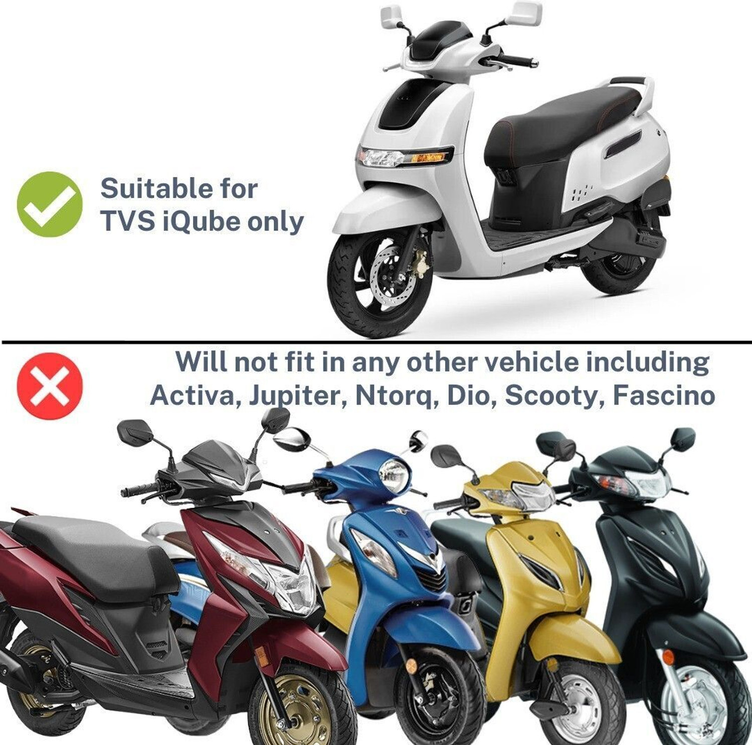 Image of Fibera Smart Compact Basket For iQube Luggage Box Black Polyester Motorbike Saddlebag