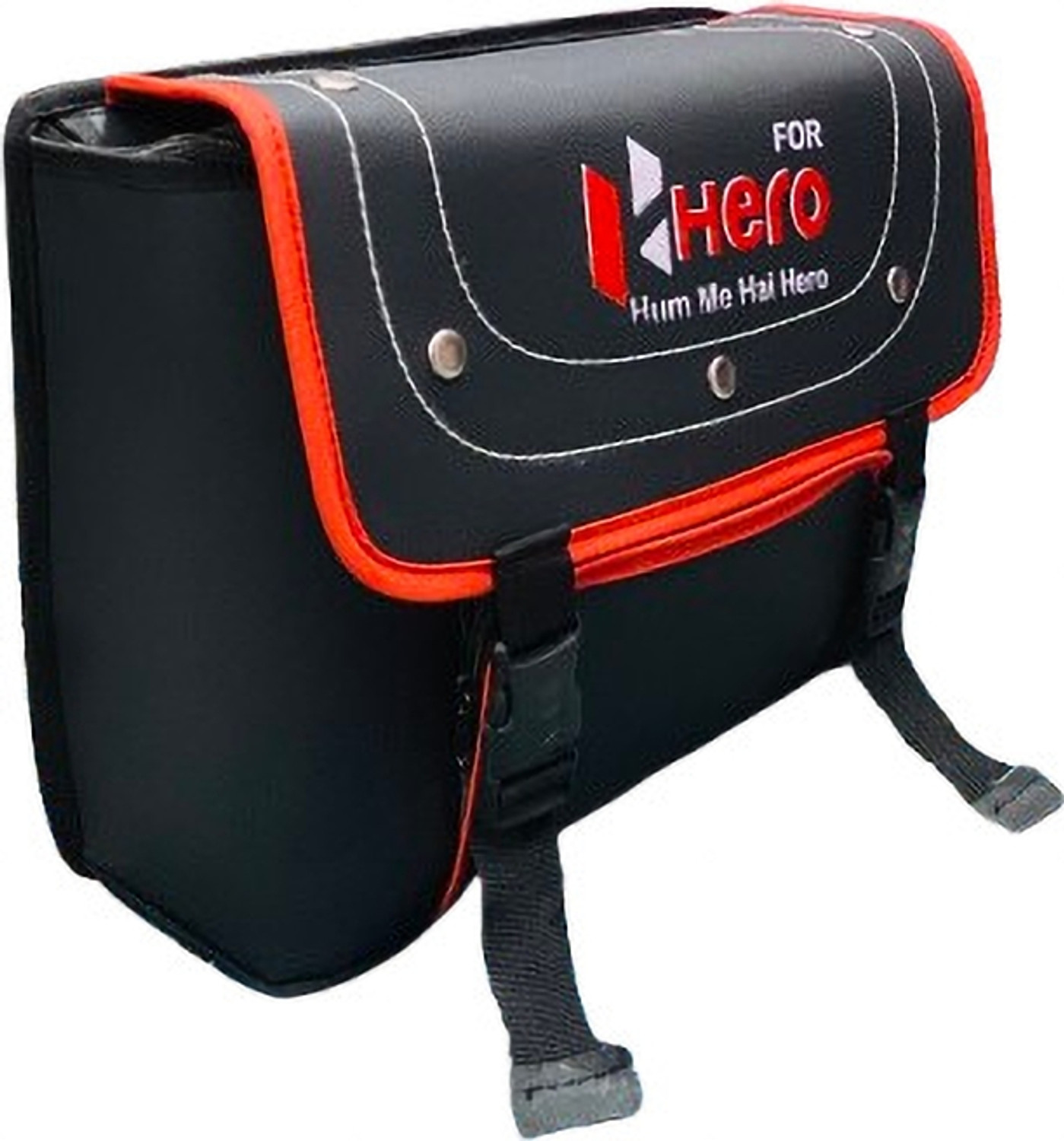 Image of Ridematte Ridematte Hero Moto One-side Black Leatherette Motorbike Saddlebag