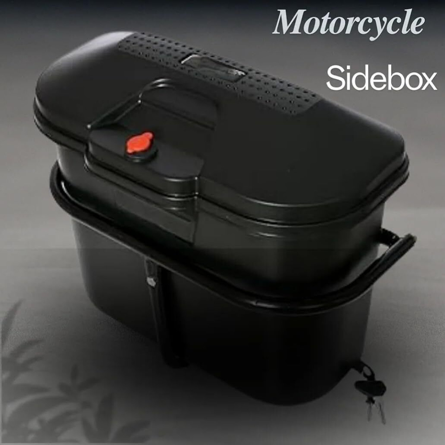 Image of MIKSHU Bike Luggage 100cc Super Box With Universal Fitment Clamp (Matt Black) Luggage Box Black Plastic Motorbike Saddlebag