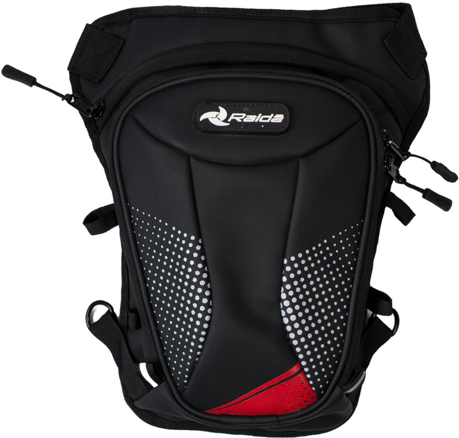 Image of Raida Raida Compass Thigh Bag 5L | EVA Shell | Thigh Bag to Tank Bag| YKK Zippers Luggage Box Black Polyester Motorbike Saddlebag