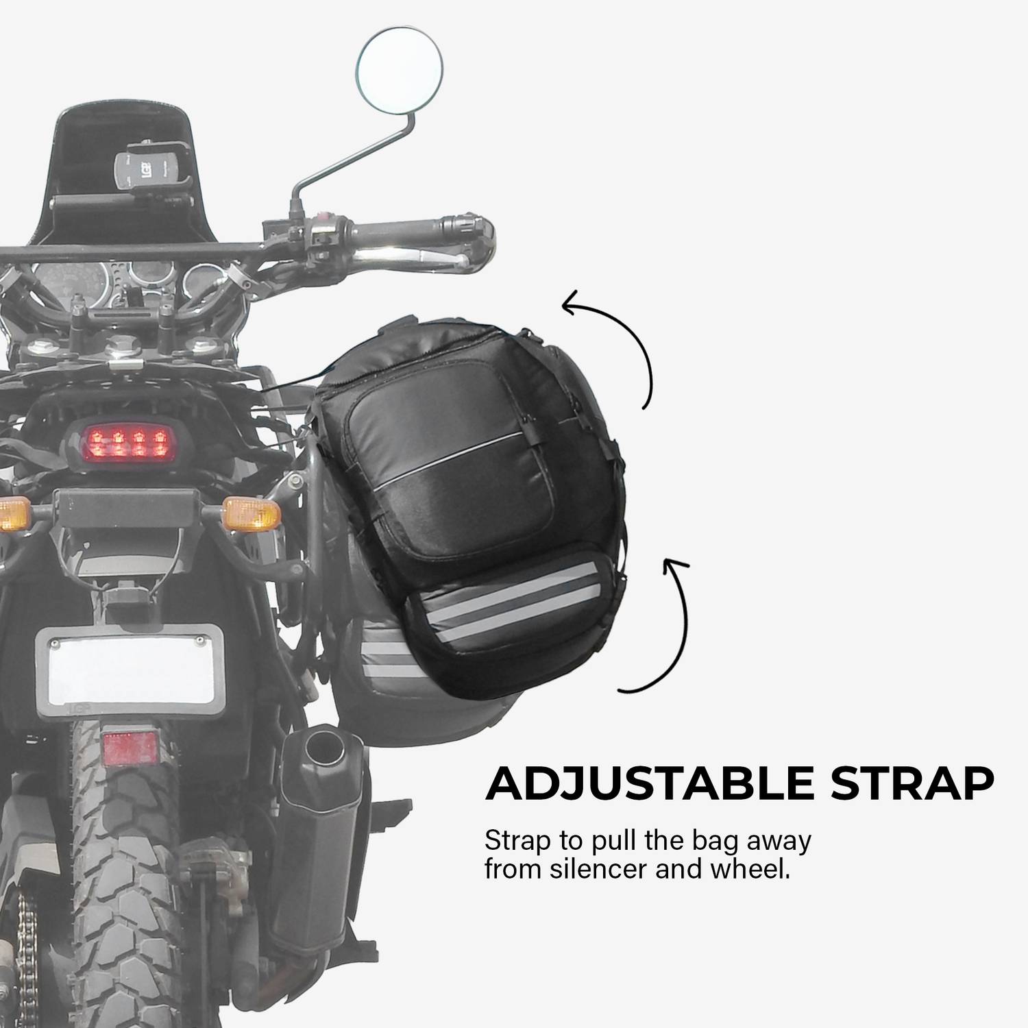 Strabo Daytona V2 Black Saddle Bag Black Nylon Motorbike Saddlebag