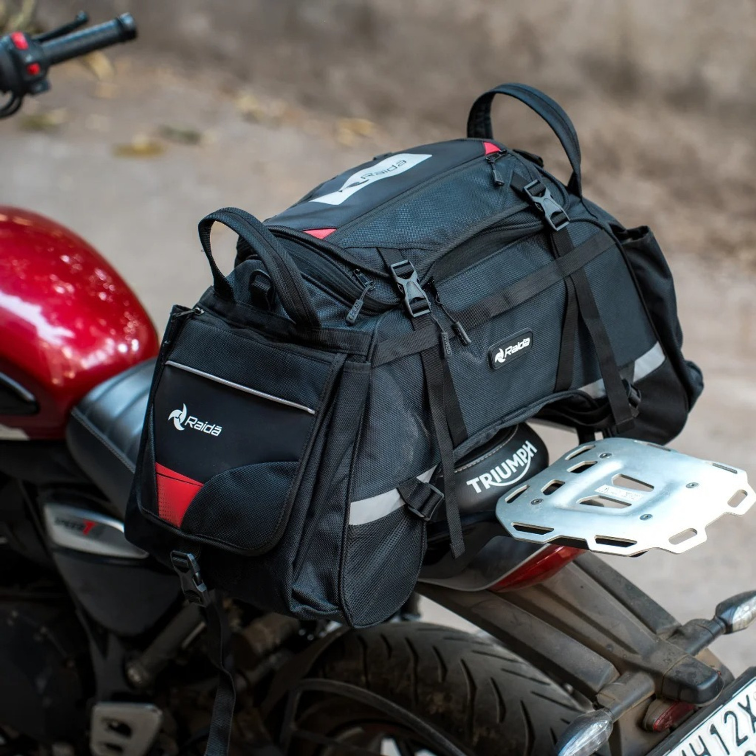 Image of Raida Compass C45 Tail Bag Luggage Box Black Polyester Motorbike Saddlebag